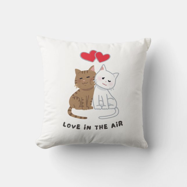 coussin pour amoureux de les chats, coussin souple (Recto)