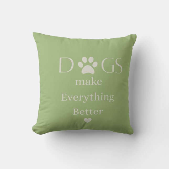 Coussin pour amoureux des chiens pour le salon (Recto)