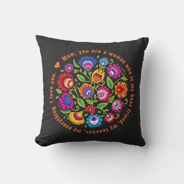 Coussin Pour la composition du folklore polonais mère (Recto)