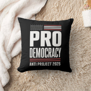 Coussin Pour la démocratie anti-projet 2025 Trump 2025