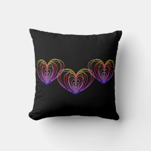 Coussin Pour la Saint-Valentin Cœurs Devant et Derrière No