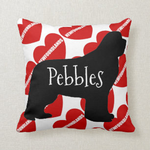 Coussin Pour l'amour du chien de Terre-Neuve