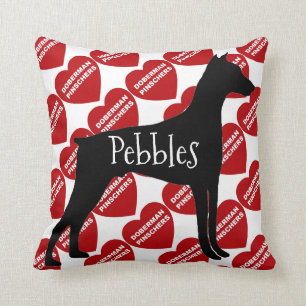 Coussin Pour l'amour d'un Doberman Pinscher Chien