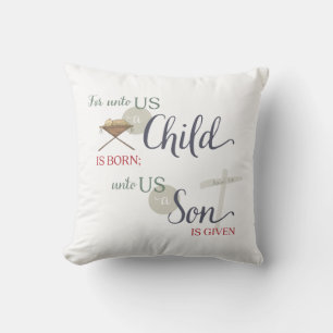 Coussin Pour nous un enfant est né