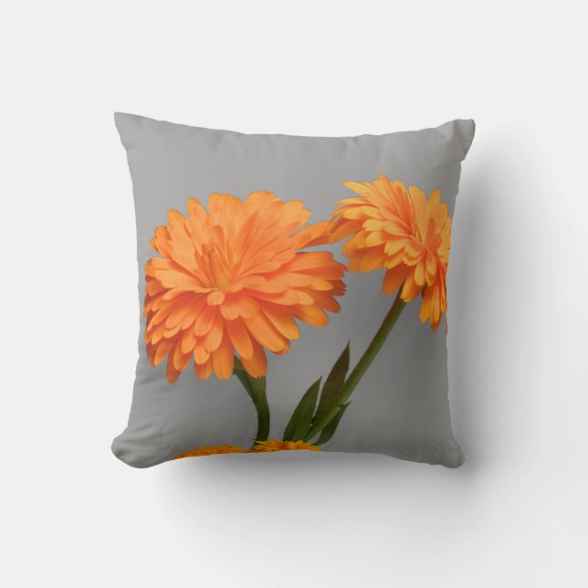 Coussin pour orang couleur fleurs design (Recto)