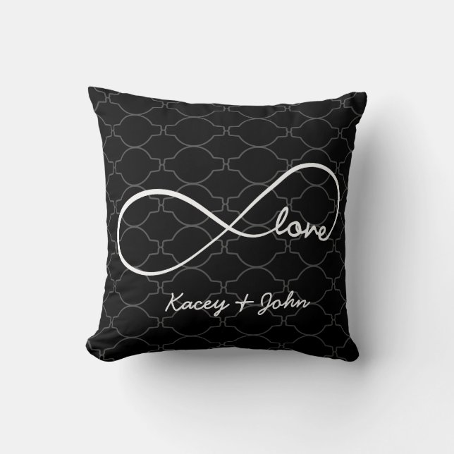 Coussin Pour toujours amour avec l'arrière - plan (Recto)