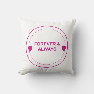 Coussin Pour toujours et à jamais - Conception de typograp