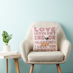 Coussin pour un couple, l'amour ne devrait pas se terminer