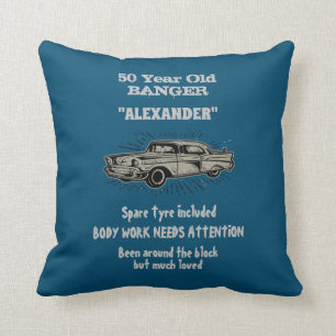 Coussin Pour vieillir 50e anniversaire Plaisanterie Voitur