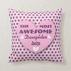 Coussin POURPRE 12 de ROSE impressionnant de pois de