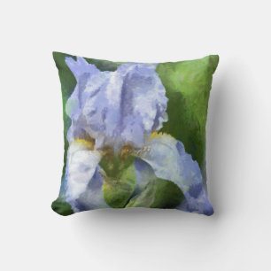 Coussin Pourpre carreau peint bel par iris