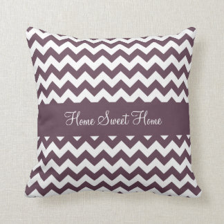 Coussin Pourpre Chevron d'aubergine
