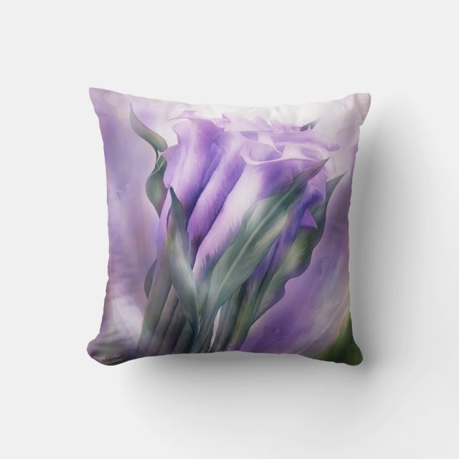 Coussin pourpre d'art de décorateur de callas (Recto)