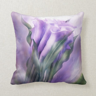 Coussin pourpre d'art de décorateur de callas