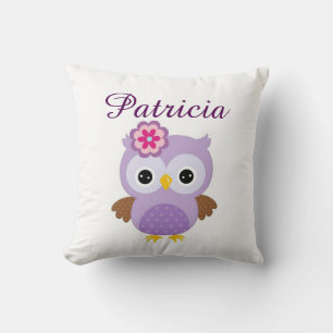 Coussin pourpre de hibou