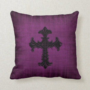 Coussin pourpre de regard de velours