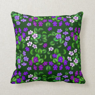 Coussin pourpre foncé de fleurs de violette de