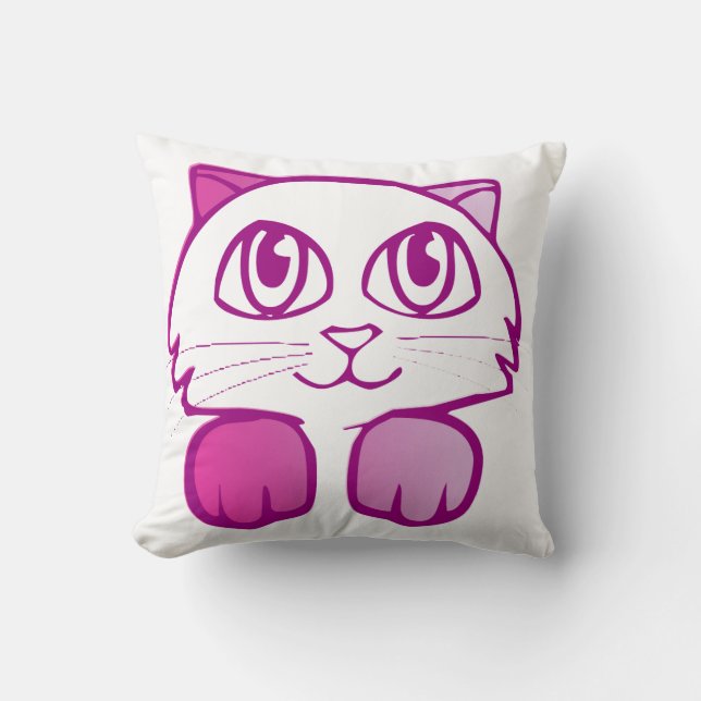 Coussin pourpre Kitty (Recto)