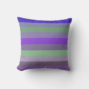 Coussin Pourpre Royal, Gris, Vert Sauge, Lavande, Magenta