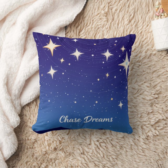 Coussin Poursuis les rêves Nuit Ciel étoilé (Couverture)
