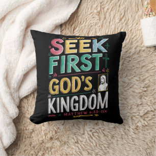 Coussin Poursuite radieuse de Dieu : Chercher le Royaume d