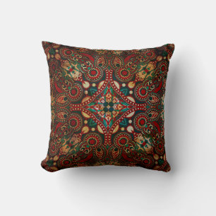 Coussin Poussée florale de poupée traditionnelle