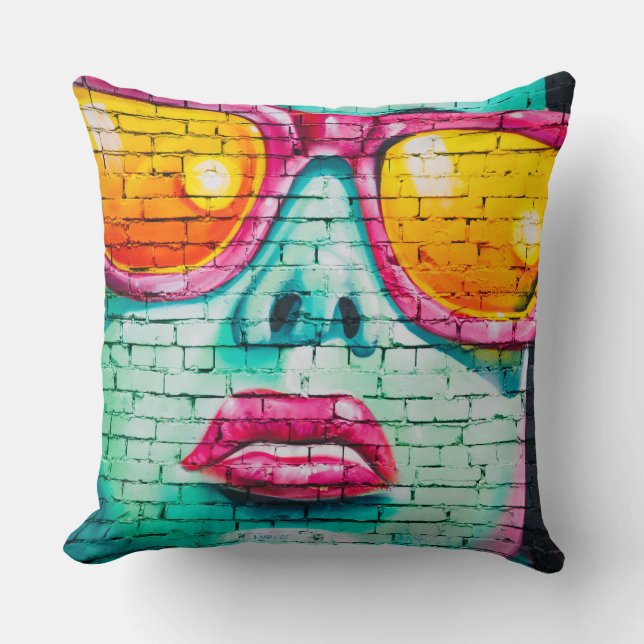 Coussin Poussette - Poussette Urbaine Street Art (Recto)