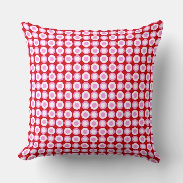 Coussin Poussettes Mazipoodles Polka Dot Donuts - Rose Rou (Recto)