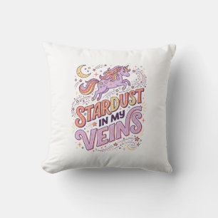 Coussin Poussière d'étoile de licorne dans mes veines conc