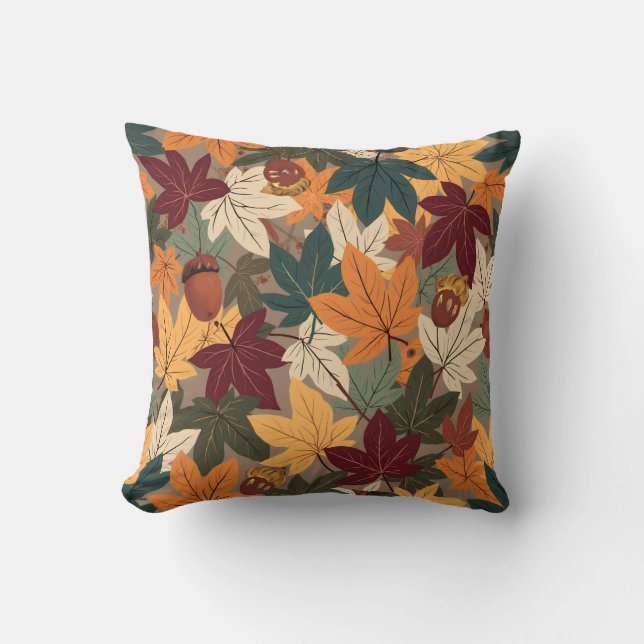 Coussin Poussin de Whispers d'automne (Recto)