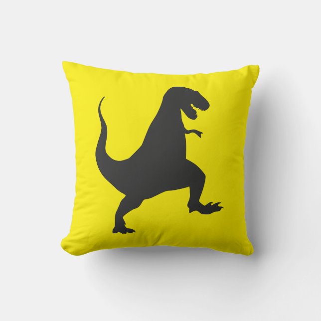 Coussin Poussin Dinosaur Jaune (Recto)