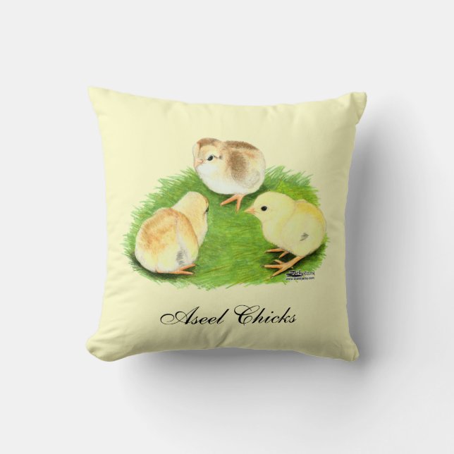 Coussin Poussins Aseel Blé (Recto)
