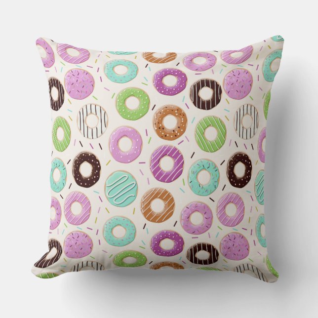 Coussin Poussins de Motif de Donut (Recto)