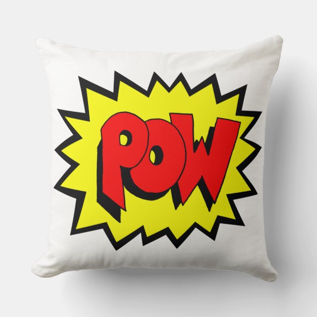 Coussin POW - Bande dessinée Pop Art (Recto)