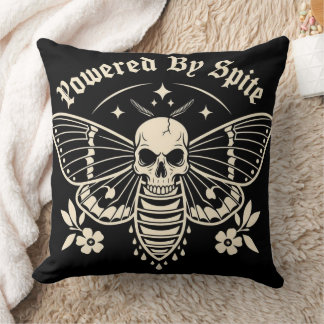 Coussin "Powered By Spite" Dead Moth Pillow
