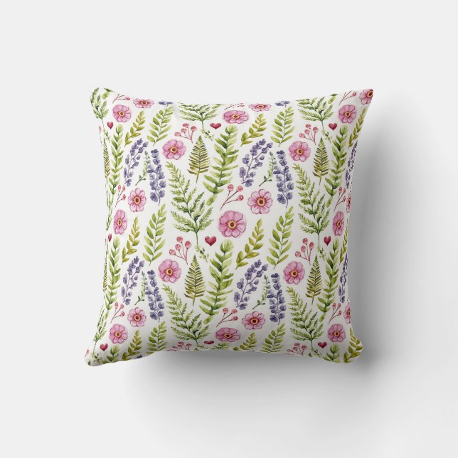 Coussin Prairie de Fleurs Sauvages Fleurs & Cœurs Botaniqu (Verso)