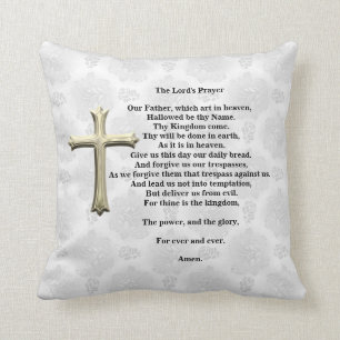 Coussin Prayer du seigneur (blanche)