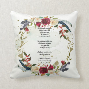 Coussin Prayer Pillow, vers du seigneur de bible