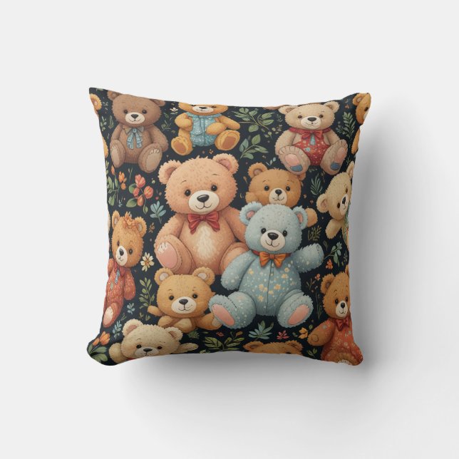 Coussin Pré d'ours en peluche doux et douillet (Recto)