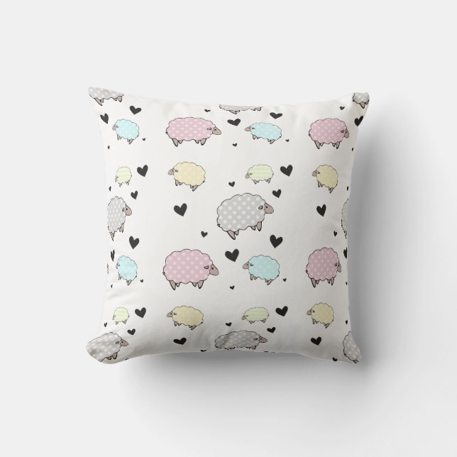 Coussin Précieux petit bébé Motif mouton (Recto)