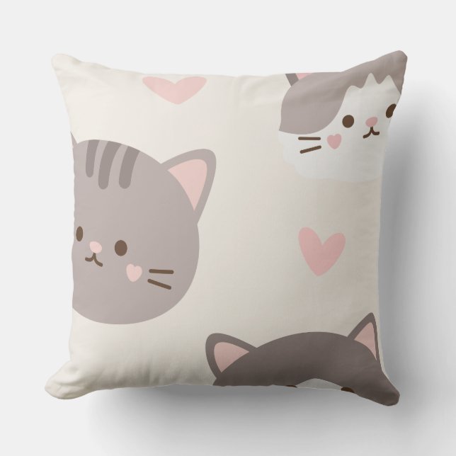 Coussin preety kitty pillow case (Recto)