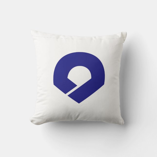Coussin préfecture japonaise région drapeau district wakay (Recto)
