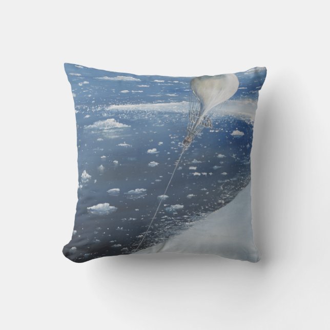 Coussin Premier aéronaute de capitaine Scott Antarctique. (Recto)