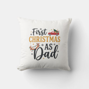 Coussin Premier camion de Noël Papa Fêtes de fin d'année