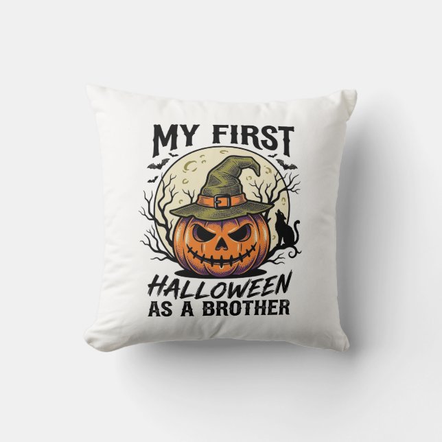 Coussin Premier frère d'Halloween Chemise de lune de citro (Recto)