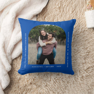 Coussin Premier Noël des fiancés Arche de photo