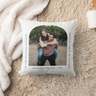 Coussin Premier Noël des fiancés Arche de photo
