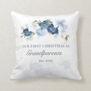 Coussin Premier Noël des grands-parents au eucalyptus flor