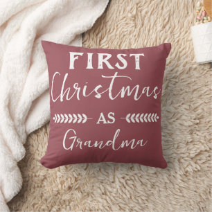 Coussin Premier Noël en famille de Noël de grand-mère