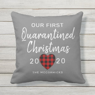 Coussin Premier Noël en quarantaine Nom de famille russe